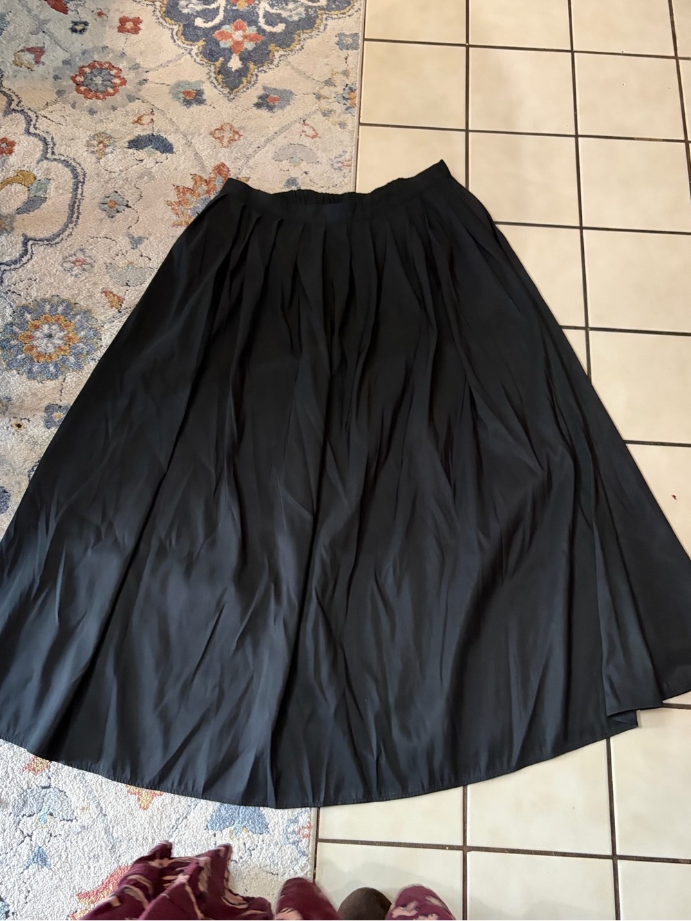 a new day Black Pleated Full Circle Skirt